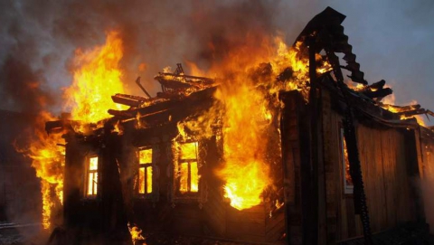 Под Балашовом выгорел частный дом
