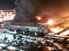 Площадь пожара на Сенном рынке около 1500 кв.м.