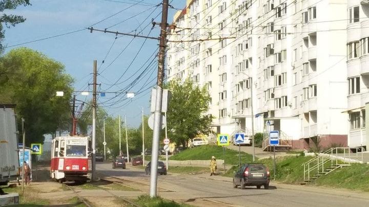 Трамвай сошел с рельсов в Заводском районе