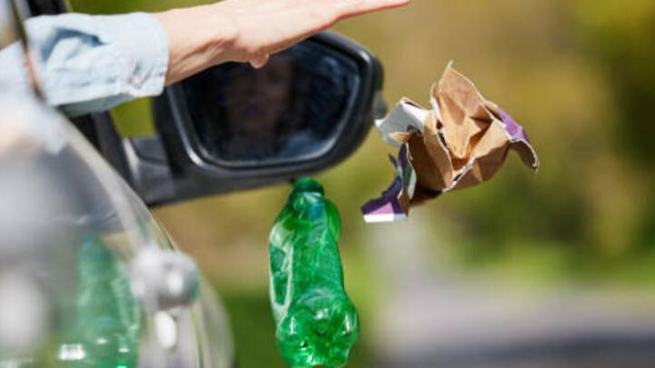 За выброшенный из машины мусор можно получить штраф