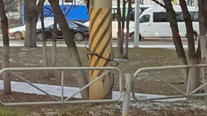 В Заводском районе Саратова убрали с дороги опасный кабель