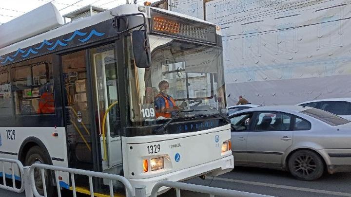 В Саратове прервалось движение троллейбуса № 109