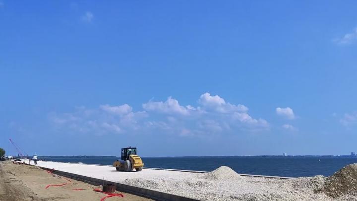 В Саратове продолжается строительство набережной до посёлка Затон