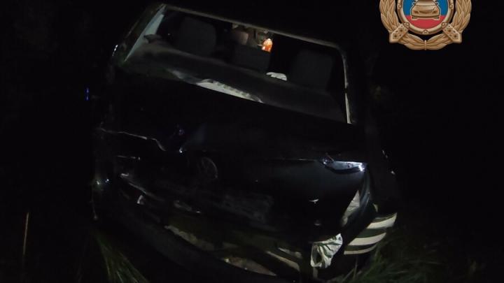 Водитель на иномарке съехал с дороги у Базарного Карабулака