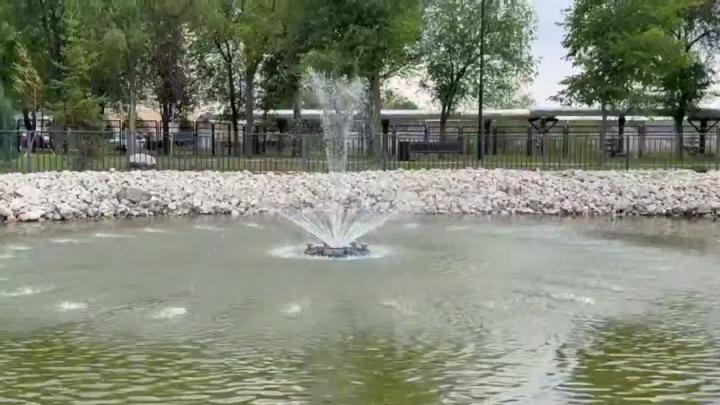 В саратовском сквере Гагарина установили фонтан