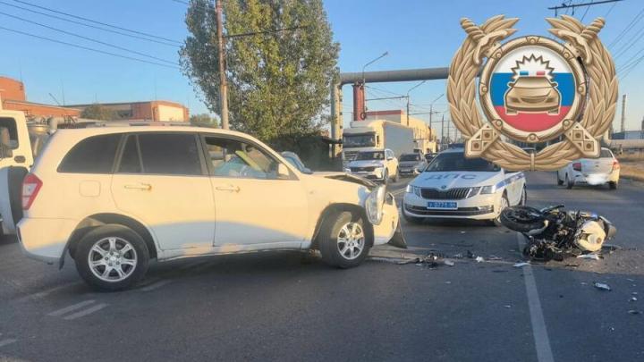 Байкер пострадал в ДТП с иномаркой в Энгельсе