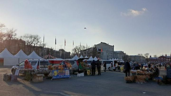 В Саратове на Театральной площади открылась осенняя ярмарка