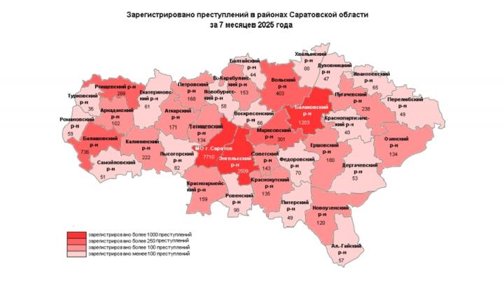 В трех районах Саратовской области с начала года не было умышленных убийств