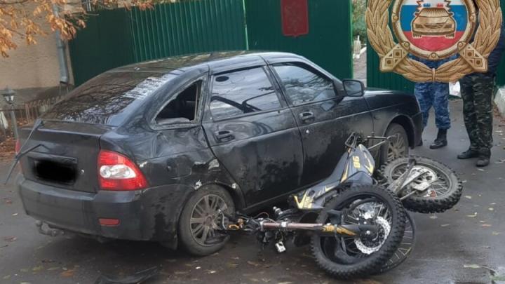 В Аркадаке байкер протаранил 