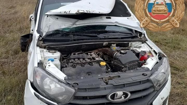 Молодой водитель перевернулся на 