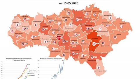 Вышла обновленная карта распространения коронавируса по Саратовской области